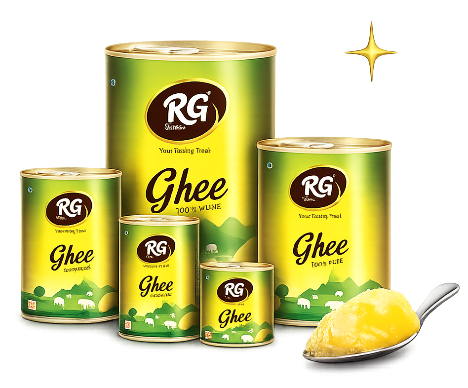 RG Ghee cans